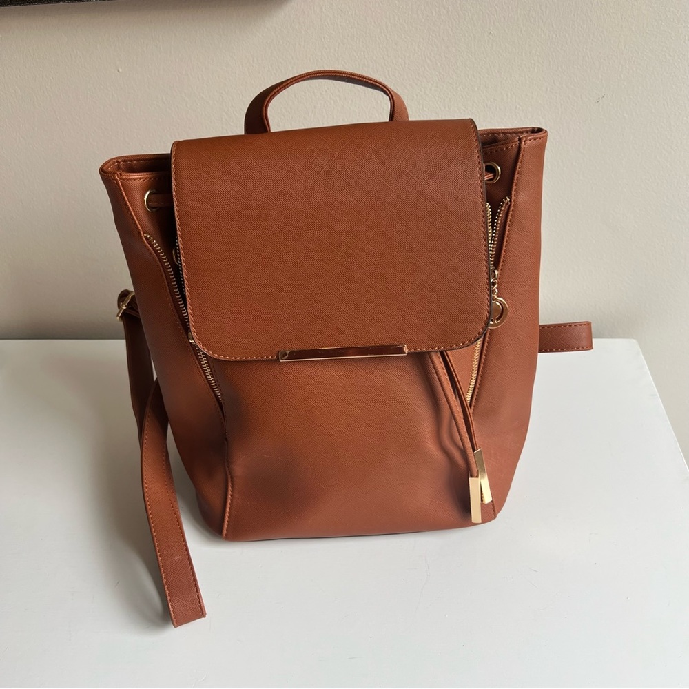 NWOT Cognac Backpack